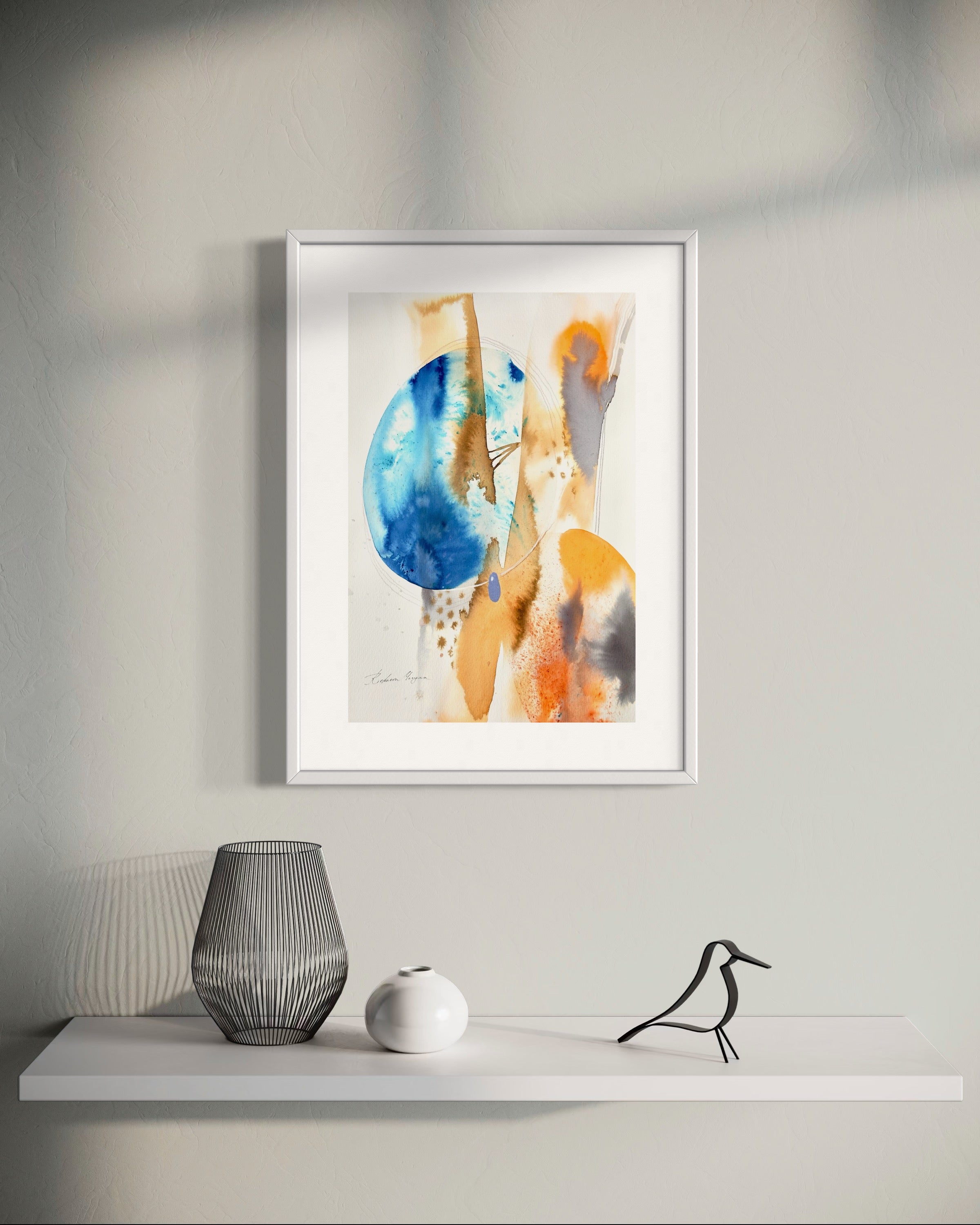 Alegría No. 5 – Orange and blue embrace